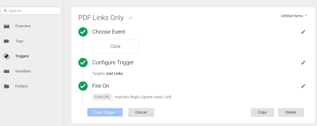 google tag manager triggers